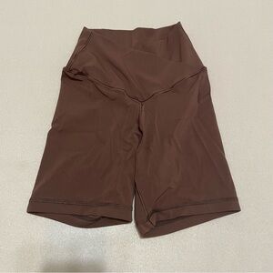 Aerie Offline Real Me brown small petite hi waist bike shorts